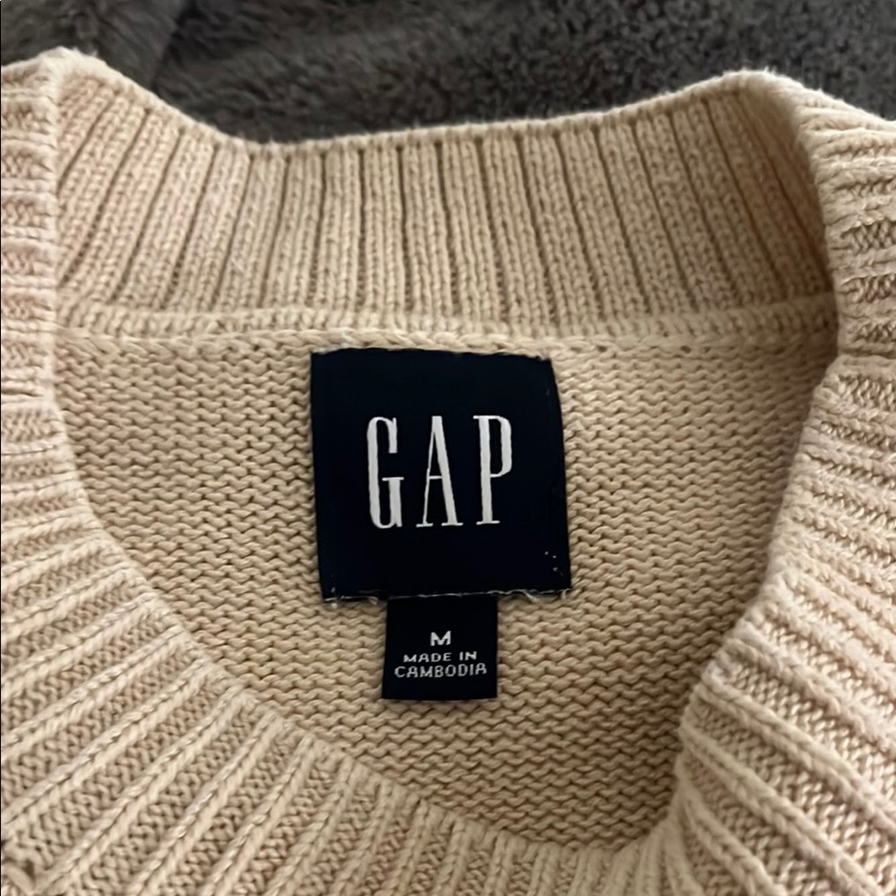 Beige Ribbed Sweater - Picture 2 of 4